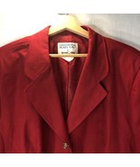Vintage Mary Kay by Brookhurst Consultant Red Blazer MK Buttons Size 20R - £38.69 GBP