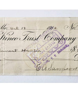 1912 Kineo Trust Company Bank Check E.A. Sampson Dover Maine Signed 920 ... - €17,46 EUR