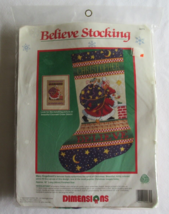 Dimensions BELIEVE Mary Engelbreit Needlepoint Christmas Stocking Kit 90... - £61.12 GBP