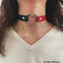 Hot Cute Ladies Faux Leather Heart Choker Necklace - 14 Pack - £56.74 GBP
