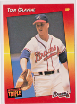 Tom Glavine Atlanta Braves Pitcher 1992 Donruss Triple Play Card # 7 - $2.02