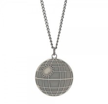 Star Wars Death Star Raised Image Metal Enamel Necklace Licensed, NEW UN... - $13.54