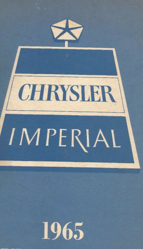 Primary image for 1965 Chrysler NEWPORT 300 IMPERIAL CROWN LEBARON Service Shop Repair Manual NEW