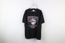 Vintage Y2K 2001 Mens XL Daytona Beach Bike Week Eagle Tribal T-Shirt Black - $49.45