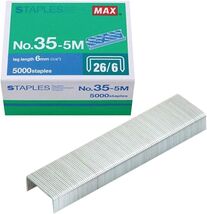 Max 35-5M Standard Staples for USA; Leg Length 6mm (1/4&quot;); 100 Staples 5... - $15.84