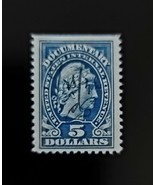Series of 1917 $5 U.S. Internal Revenue, Documentary, Dark Blue Scott R244 - $53.69 MXN