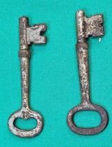 Vintage Penn Skeleton Keys Solid Barrel Antique Approx 3&quot; Long Steel Lot Of 2 - £7.62 GBP