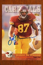 1996 Classic NFL Rookies Johnny McWilliams #58 Rookie Auto Cardinals Football - £7.83 GBP