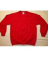 1973 HEAVYWEIGHT 85/15 COTTON POLYESTER BLEND RED PULLOVER SWEATSHIRT LARGE - $49.99 CAD