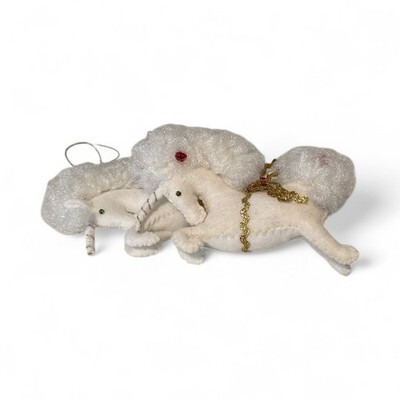 Unicorn Christmas Ornaments Holiday Tree Decor Animal Magical Felt Dried Flowers Item image 5