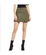BLANK NYC Snap Front Suede Wrap Skirt, Sage Green, 28 Waist, Small/Mediu... - $75.22 CAD