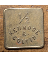 Buffalo, New York NY Kenmore &amp; Colvin Gas Station Square 1/2 Trade Token - $11.30