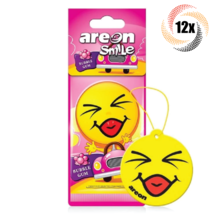 12x Packs AREON Smile Funny Car Emoji Hanging Air Freshener | Bubble Gum Scent - $15.71