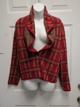 Willi Smith red plaid sweater. Size L - £15.65 GBP