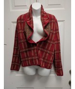 Willi Smith red plaid sweater. Size L - £15.68 GBP