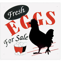 Gate Signs Fresh Eggs For Sale Outdoor Polystyrene - $39.36