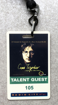 John LennonTalent Guest Pass Come Together Concert 2001 Radio City Music... - £27.52 GBP
