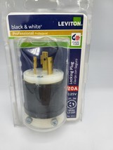 Leviton 2311 Professional Black & White 20A 125 Volt NEMA L5-20P Locking Plug - $11.87
