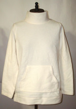 New $54 Womens Natural White Micro Polar Fleece Top XXSP Pocket Denim &amp; Company - $53.46