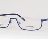 LOOK &amp; FEEL Bi 1210-8 Mate Bleu Unique Lunettes 56-18-150mm Allemagne - $86.73