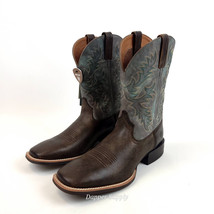 Ariat Sport Latigo 11&quot; Boots Size 13 D Mens Chocolate Brown Stone Blue New - $162.35