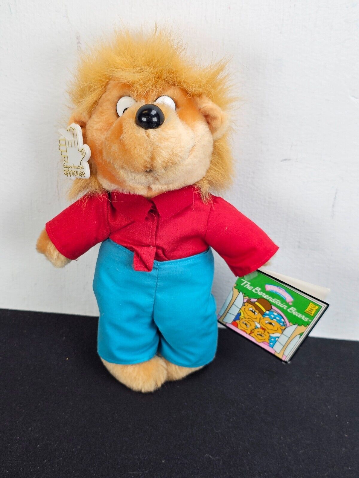 Applause Vintage Plush Berenstain Bears Brother 8” 1989 Red Blue Stuffed Animal  - $6.88