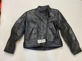 Akito Vintage Leather Motorcycle Jacket Black UK 16 Armpit/armpit 19&quot; (mc800) - £72.34 GBP