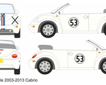 Herbie Beetle Laminated Car Decal Graphics Kit cabriolet 2003-13 love bu... - $152.99