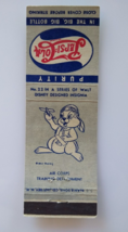 Pepsi Cola Matchbook Cover Walt Disney #22 Thumper Rabbit Air Corps Plane 1940&#39;s - £27.65 GBP