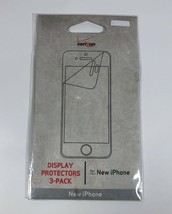 Verizon Pantalla Protectores 3-pack Para Nuevo IPHONE - Nuevo En Paquete - £7.12 GBP