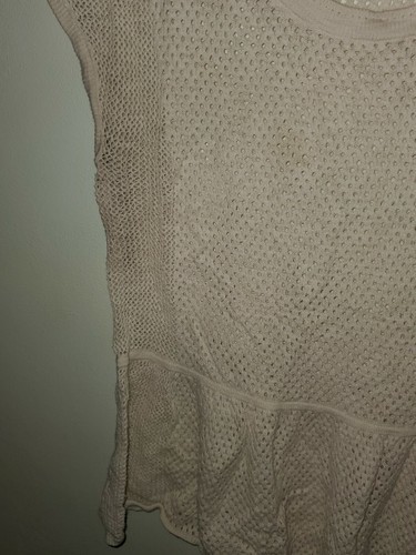 American Eagle Outfitters Mesh-Style Top, Off-White, Women's L Item image 3
