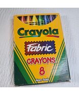Vintage Crayola Fabric Crayons Box of 8 Binney &amp; Smith 2002 Non-toxic craft - $222.87 MXN