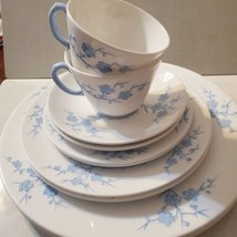 5 Piece Set Spode Blanche De Chine Floral Blue White Bone China #785542 See Desc - £56.95 GBP