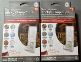 2 Boxes Simple Living Pro Anywhere Sticky CLAMP CLIPS 12 Pack Ea. (24 To... - $14.84