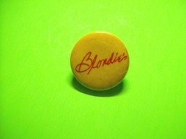 Blondie&#39;s Vintage Pinback Button Badge Early Pin With Extended Sharp Tip Yellow - £15.62 GBP