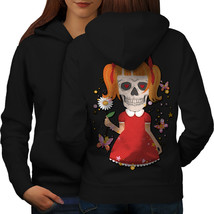 Girl Sugar Death Skull Sweatshirt Hoody Hipster Body Women Hoodie Back - £16.43 GBP+