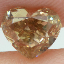 Heart Shape Diamond Fancy Brown Color Loose 0.97 Carat VS2 Natural Certified - £699.30 GBP