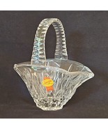 Anna Hutte Crystal Wedding Basket Bleikristall Diamond Cut Glass 24% Lea... - $17.26