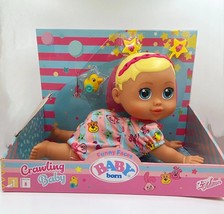 Baby Born Funny Faces Crawling Baby Nurturing Dolls Girl Blonde Hair   - £51.15 GBP