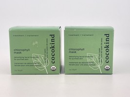 Cocokind Organic Chlorophyll Detoxing Mask with Spatula 2 Oz Each Lot Of 2 - £19.25 GBP