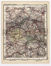 1930 Original Vintage Map Of Lower Saxony Niedersachsen Hanover Germany - £13.66 GBP
