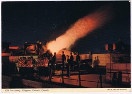 Postcard Old Fort Henry At Night Kingston Ontario Aerial View - £3.76 GBP