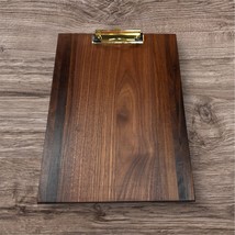 Handcrafted Walnut Clipboard Standard Size Gold Clip Office Work Classroom - $1,016.84 MXN