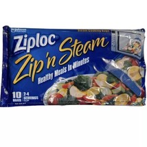 Ziploc Zip N Steam Cooking Microwave Bags 10 Medium per package Ziplock  - $32.62