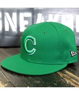 New Era Chicago Cubs Cooperstown Kelly Green ST Patrick Fitted Hat Men 7... - $55.42 CAD