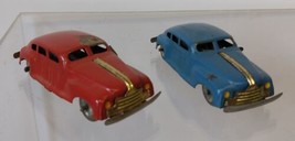 Masudaya Baby Pontiacs - Red &amp; Blue - 3&quot; windup toy cars with boxes - £111.90 GBP