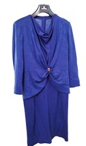 Vestido Mujer Ceremonia de Invierno Azul Talla Cómodo Vintage Mariella Burani - £155.48 GBP