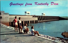 Vintage Chrome Postcard Gigantic Kentucky Dam Across the Tennessee River-(D1) - £4.56 GBP