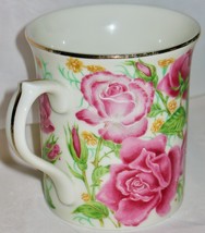 Lenox Porcelain Roses Mug/Cup By Suzanne Clee Flower Blossom Collection 1995 - £11.00 GBP