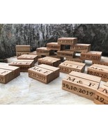 Set of 10 Personalized Oak Wood place card holders - $40.00